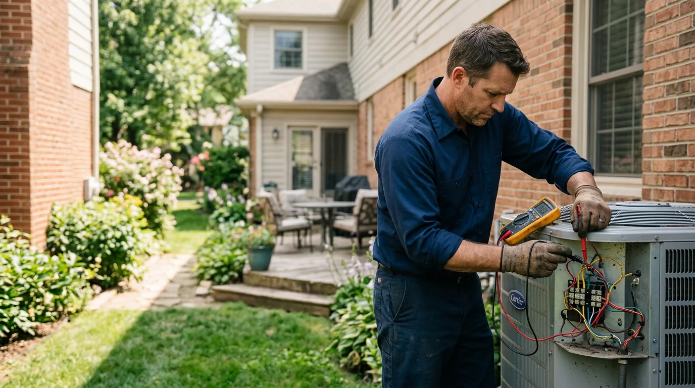 HVAC technician working near Lexington, NY